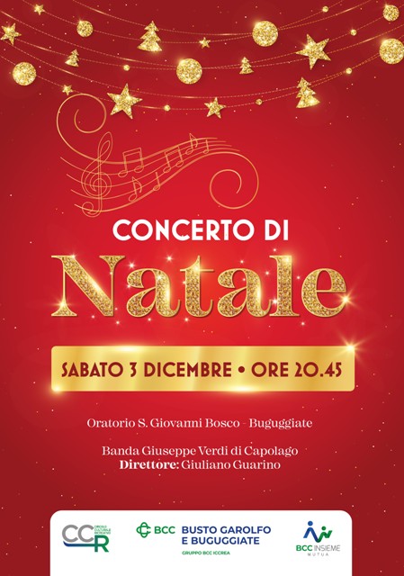 Sabato 3 dicembre, il concerto di Natale della nostra Bcc a Buguggiate